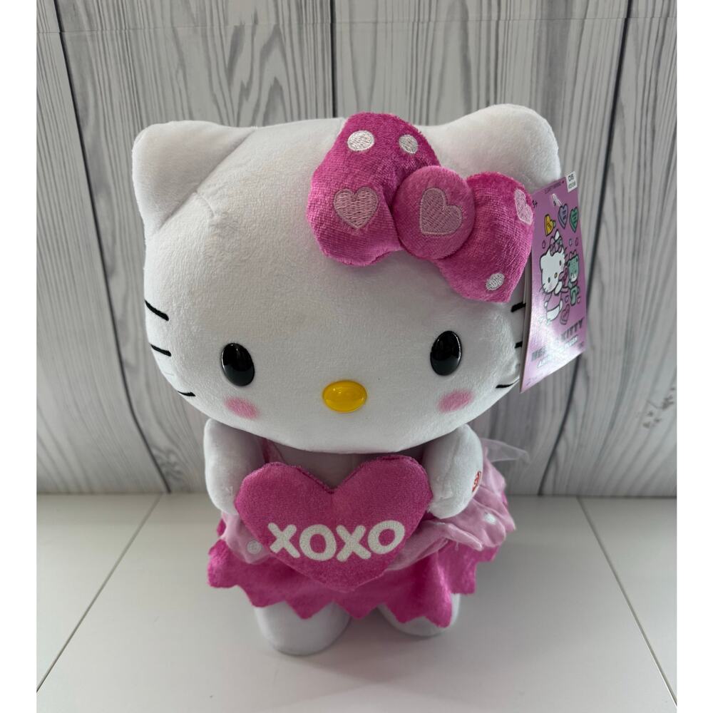 Gemmy Hello Kitty Sanrio XOXO Pink Animated Side Stepper Plush Valentines Love
